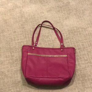 Purple and gold purse
